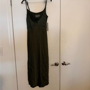 NWT Anthropologie Dark Green Midi Dress